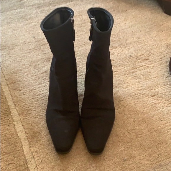 Prada side zipped ankle stretch fabric boots - Picture 1 of 5